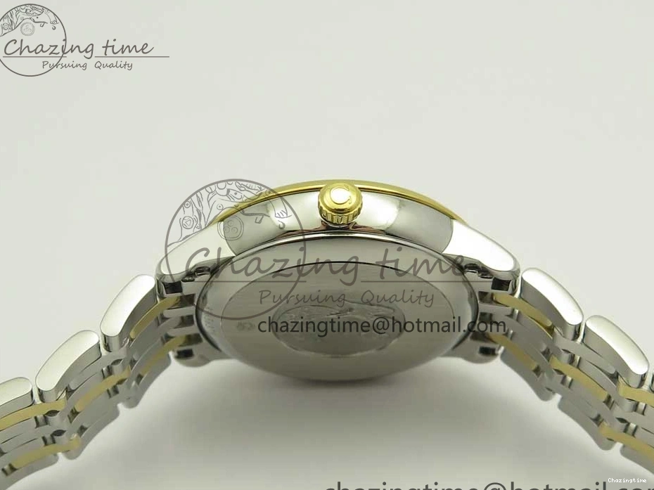 0523 Attractive De Ville Prestige Ladies 32.7mm SS MKF 1:1 Best Edition White Dial Roman Markers on SS YG Bracelet MIYOTA 7965